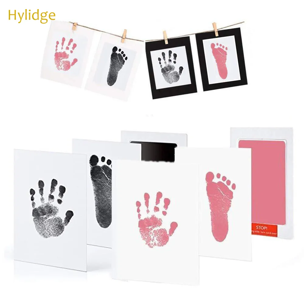 Safe Non-toxic Baby Footprints Handprint No Touch Skin Inkless Ink Pads Kits for 0-6 months Newborn Pet Dog Paw Prints Souvenir Top Merken Winkel